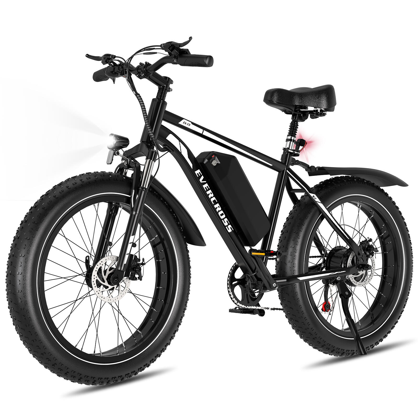 EVERCROSS Bicicleta elétrica 26” 48V15,6Ah 250W Bateria removível APP EVERCROSS-EK15S