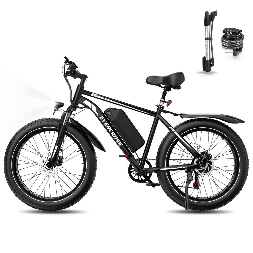 Rower elektryczny 26” 48V15.6Ah 250W Wyjmowana bateria APP EVERCROSS-EK15S