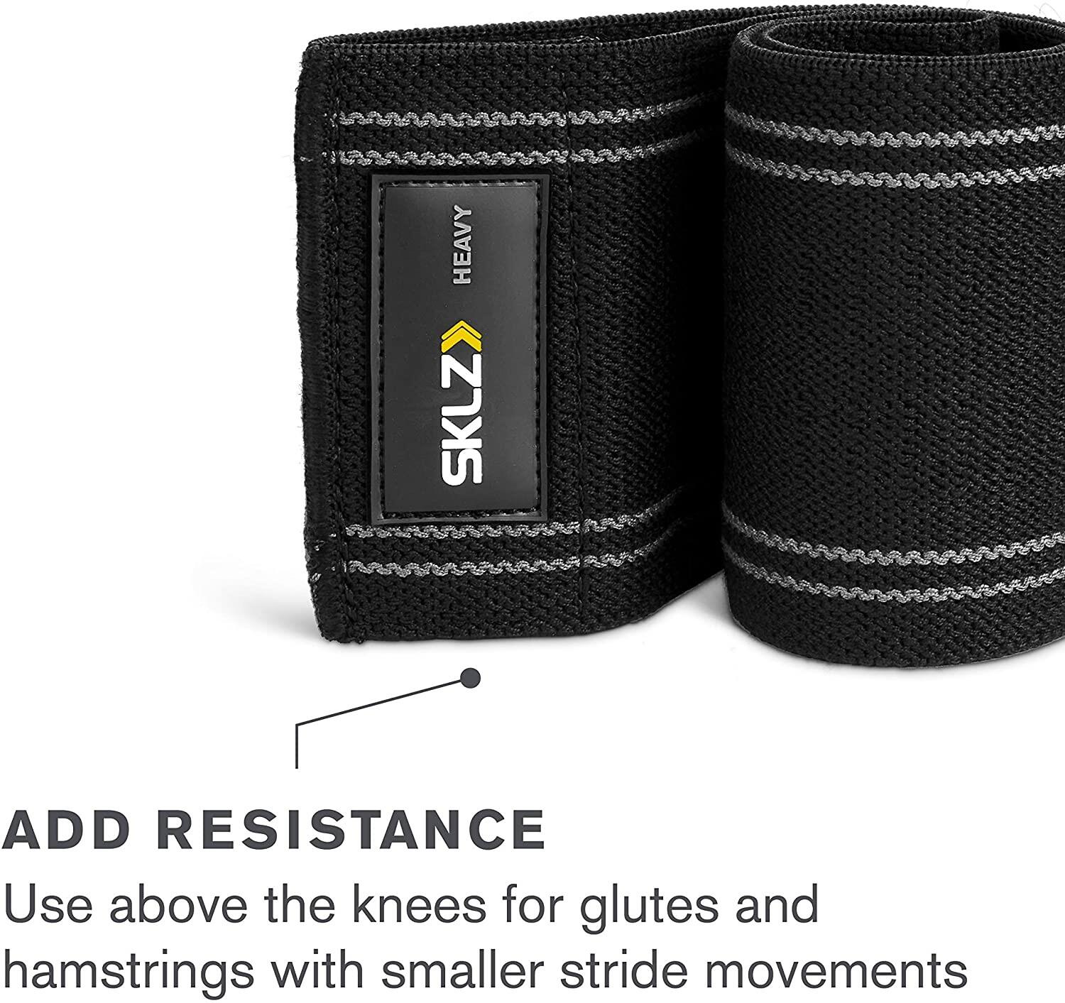 Bande de résistance SKLZ Pro Knit Hip Light noir/jaune, Intensité légère 2/5