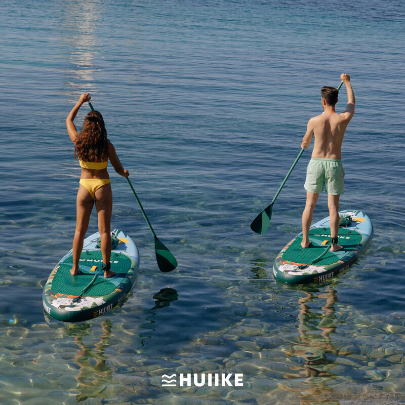 Pádlo na Paddleboard 2v1 SUP Kajak, HUIIKE, Zelená, Odnímatelné, Nastavitelné
