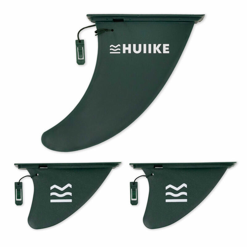 Paddle Board Fin 3 Pack Safety Lock, HUIIKE, Green, Detachable, Stability