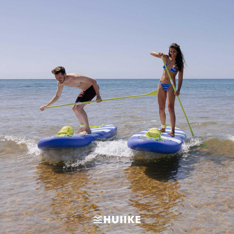 Pagaie SUP 2 în 1 Stand Up Paddle Kayak HUIIKE, Verde Lime, Detasabilă Reglabilă