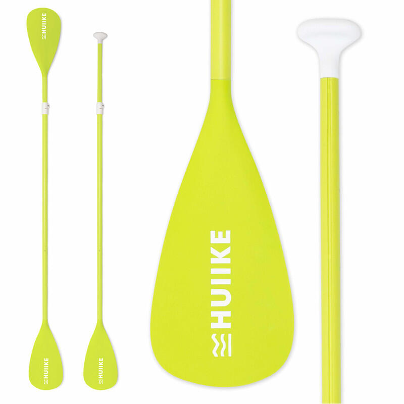 Pagaia de stand up paddle kayak 2 en 1 huiike, verde lima, ajustável, destacável