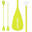 Pagaie SUP 2 în 1 Stand Up Paddle Kayak HUIIKE, Verde Lime, Detasabilă Reglabilă