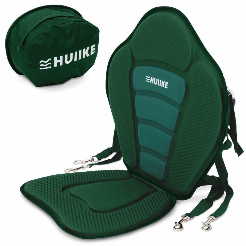 Kayak and Paddle Board Seat Adjustable, HUIIKE, Green, Padded, Standard ...