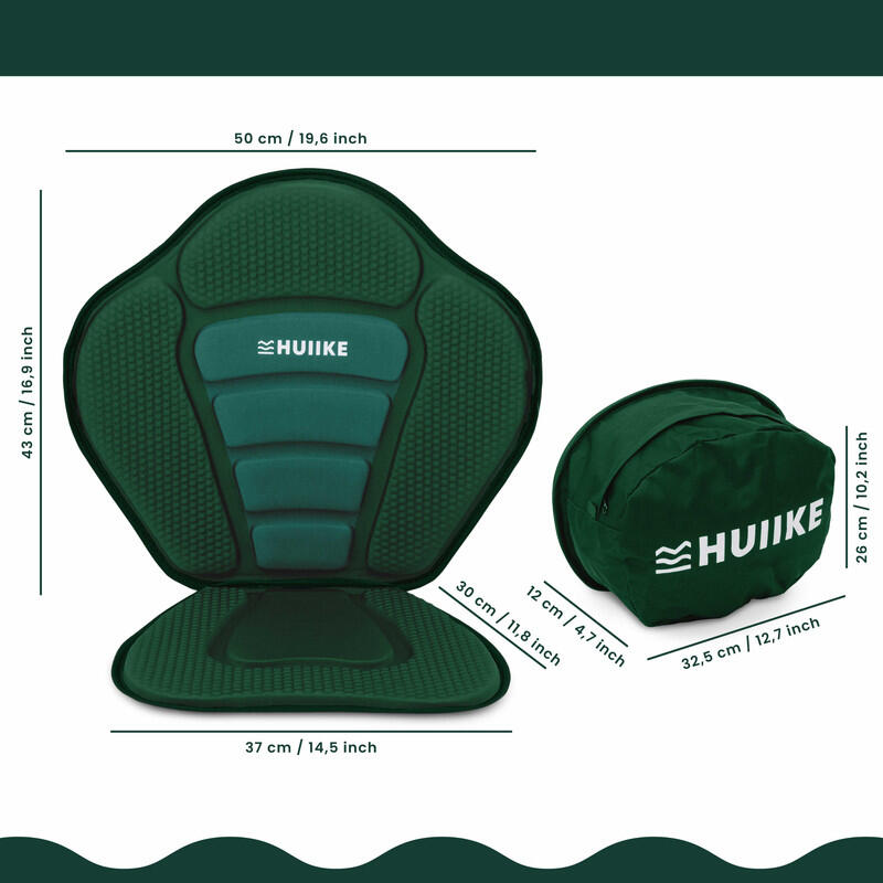 Sedile Sup e Kayak Regolabile, HUIIKE, Verde, Imbottito, Standard 2/7
