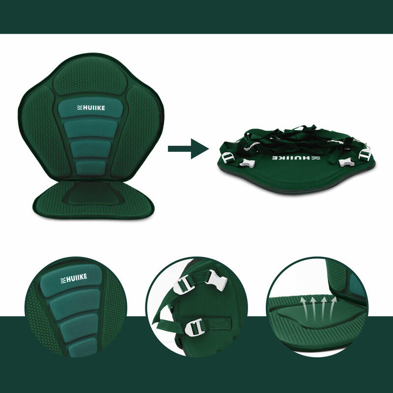 Sedile Sup e Kayak Regolabile, HUIIKE, Verde, Imbottito, Standard 3/7