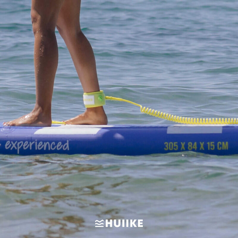 Leash na Paddleboard Spirálový Nastavitelný HUIIKE, Limetkově Zelený, Standardní 7/7