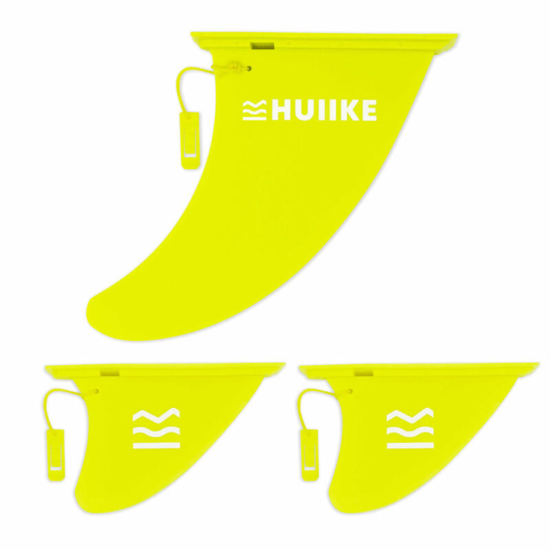 HUIIKE Quilhas de SUP 3 Pçs Cunha Segurança HUIIKE, Verde-limão, Extraíble, Estabilidad