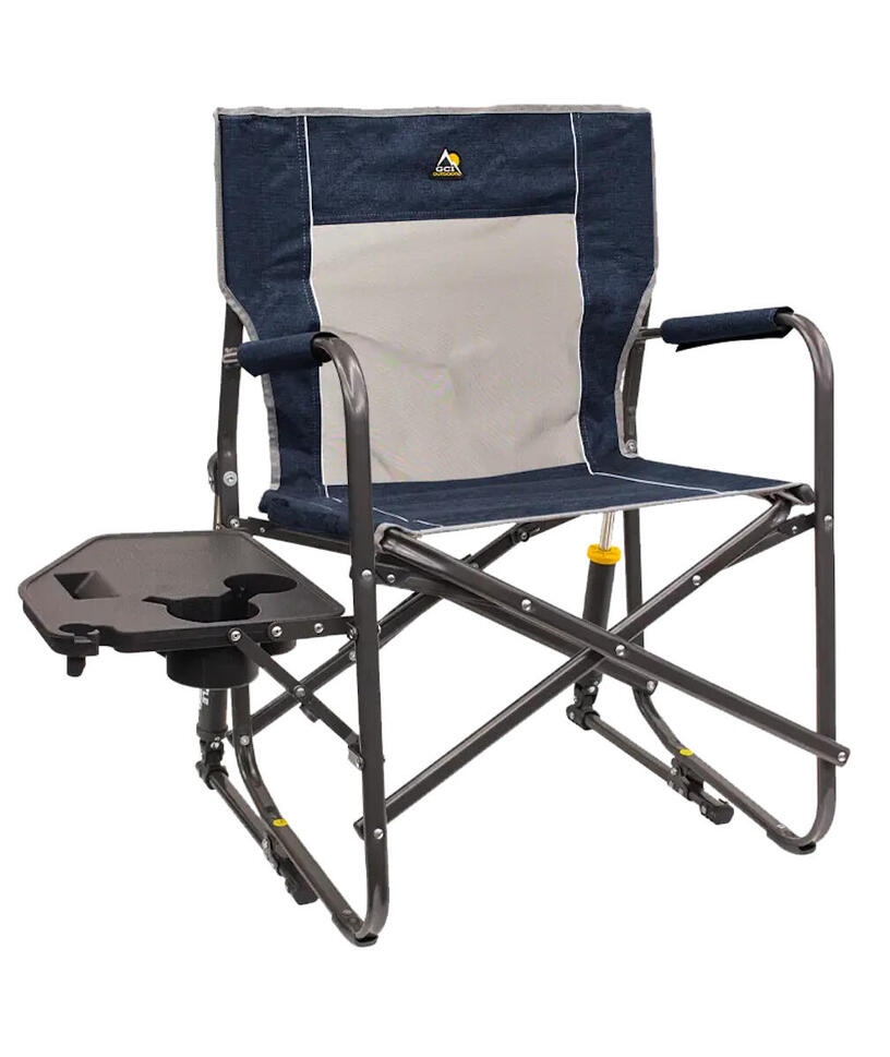 Krzesło GCI Outdoor Freestyle Rocker™ with Side Table - heathered indigo