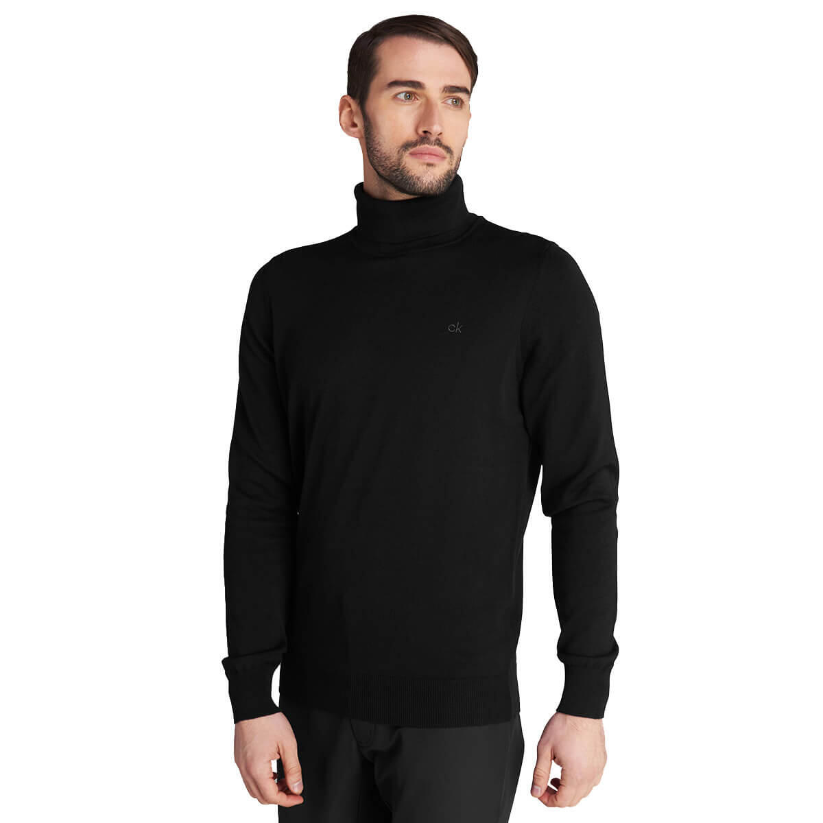 Calvin Klein Mens Roll Neck Sweater - Black - XL 4/6
