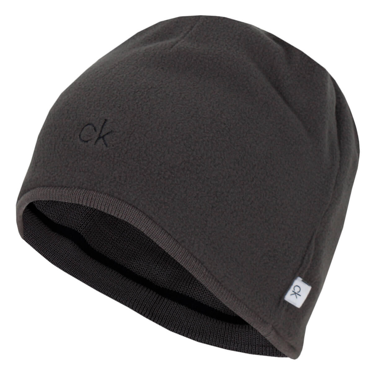 Calvin Klein Mens CK Reversible Knit Beanie Hat - Navy/Charcoal - One Size 4/5