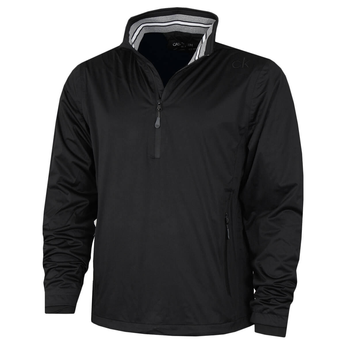 CALVIN KLEIN Calvin Klein Mens Waterproof Half Zip Jacket - Black/Black - M