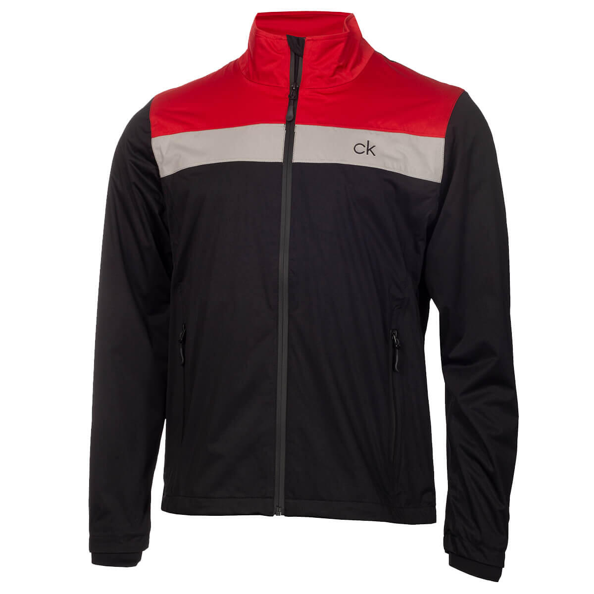 Calvin Klein Mens Colour Block Jacket - Black/Red - XXL 1/3