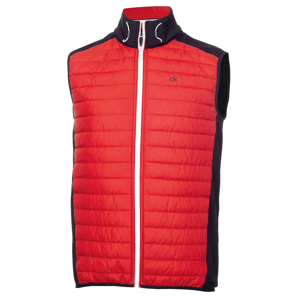 CALVIN KLEIN Calvin Klein Mens Hybrid Gilet - Red/Navy - L