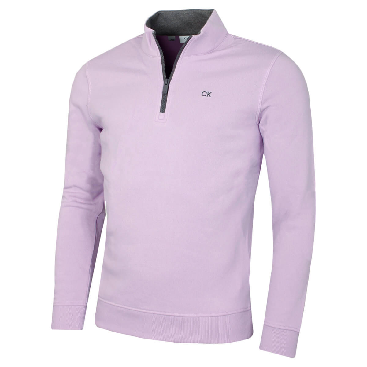 CALVIN KLEIN Calvin Klein Mens Rocky Half Zip Supersoft Sweater - Pale Lilac - XXXXL