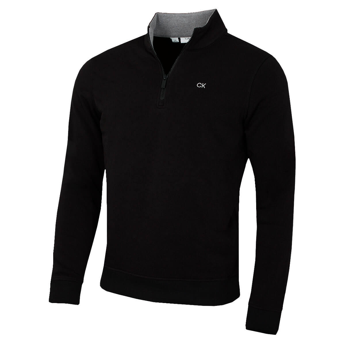 CALVIN KLEIN Calvin Klein Mens Rocky Half Zip Supersoft Sweater - Black - M