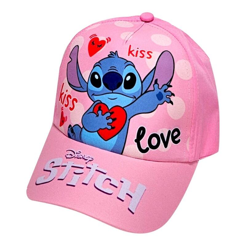 Sapca pentru fetite, roz, marimea 54 cm, Stitch