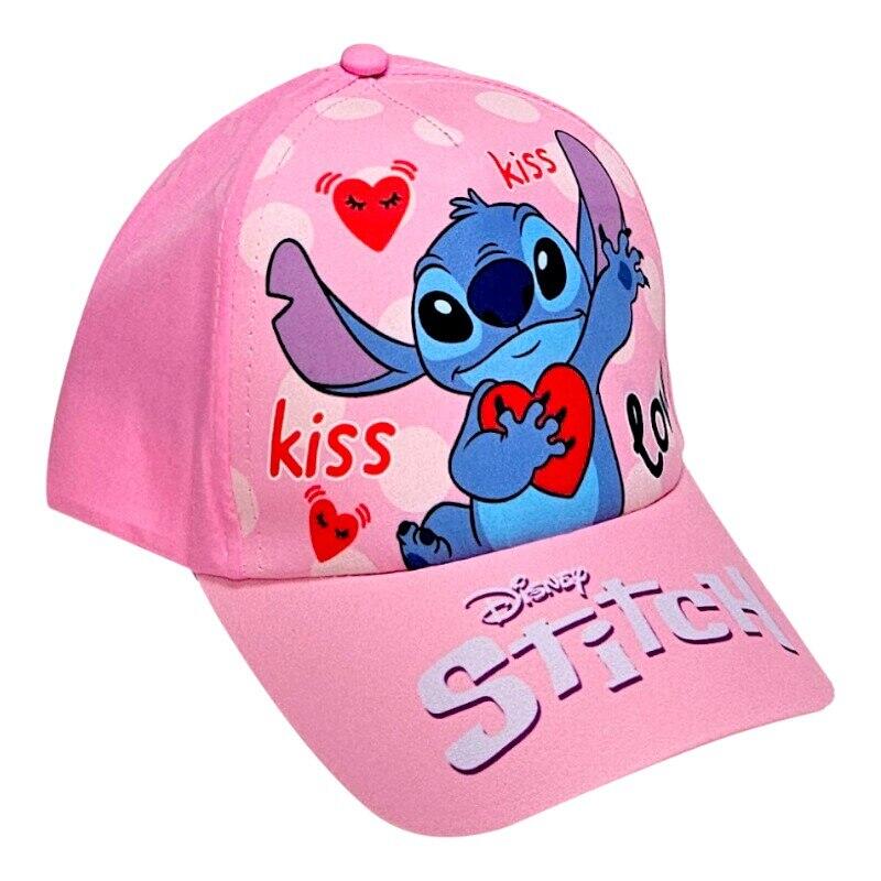 Sapca pentru fetite, roz, marimea 54 cm, Stitch