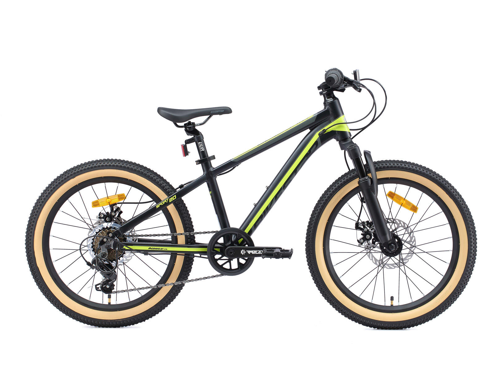 BIKESTAR Bikestar kinderfiets MTB Sport 7speed 20inch zwart/groen
