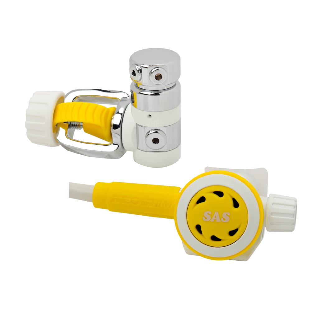 スキューバ ダイビング レギュレーター セット SAS NEO iiR U.S. SAS Neo-RII M White Series Scuba Diving Regulator -White/Yellow