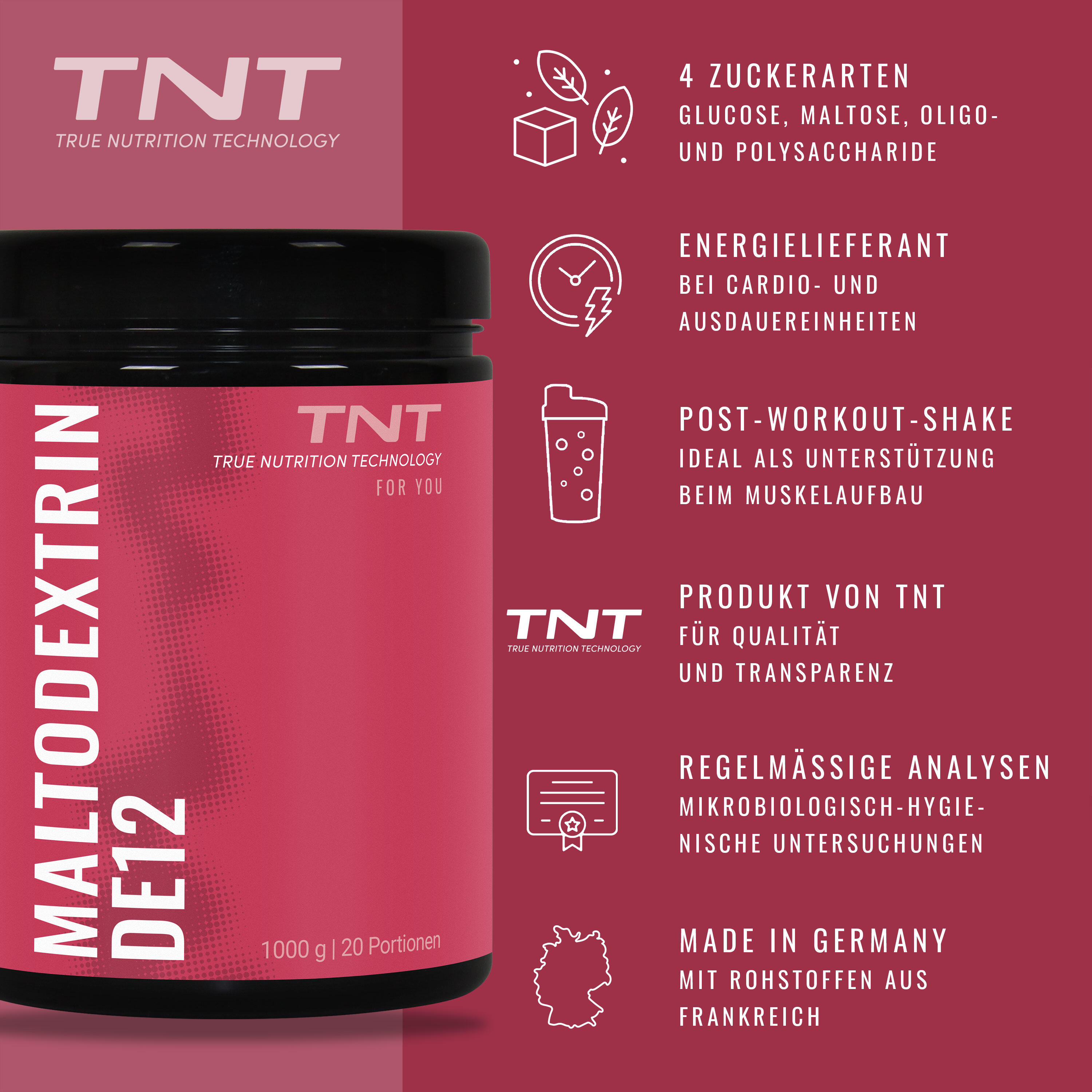 Maltodextrin DE12 Pulver (1000g) 2/6