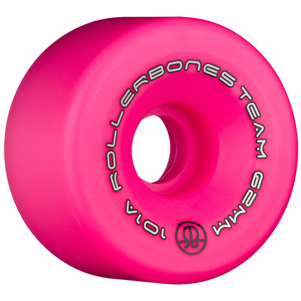 ROLLERBONE ROLLERBONES TEAM LOGO – INDOOR QUAD ROLLER SKATE WHEELS – 62MM 101A – SET OF 8