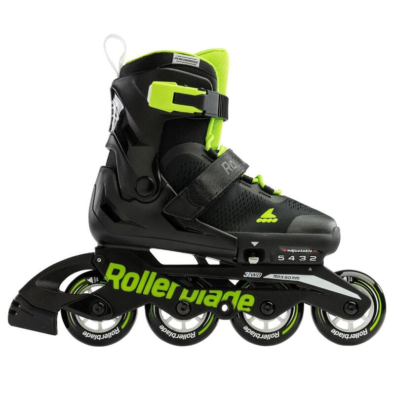 ROLLERBLADE MICROBLADE, NOIR/VERT, 36.5-40.5