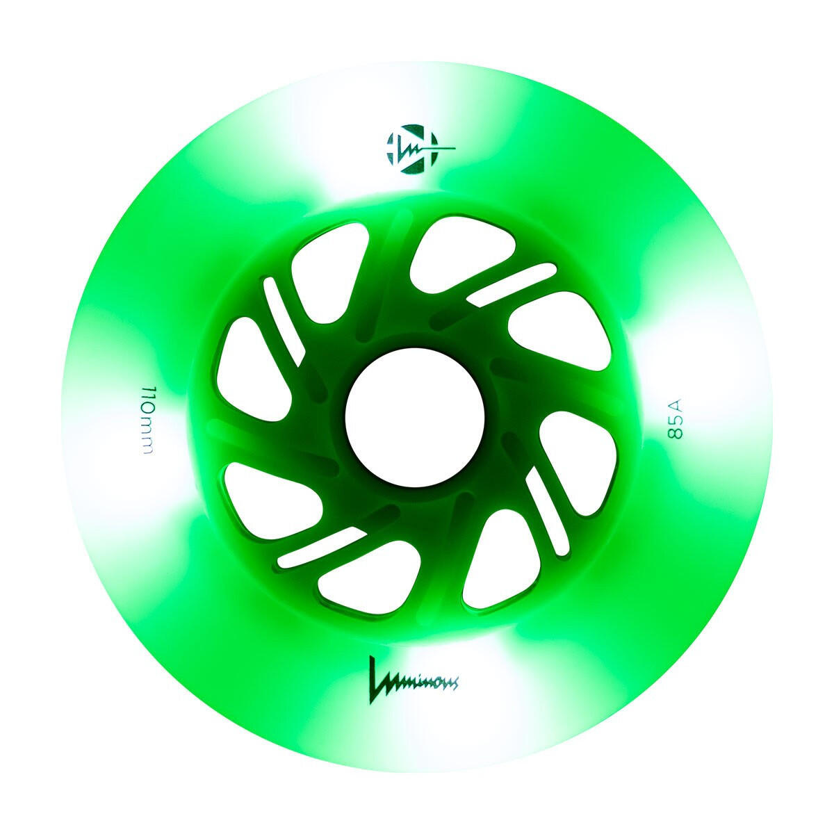 LUMINOUS Roue Inline 125mm 85A Vert Pomme Phosphorescent (LED Vert) [x3] 2/3