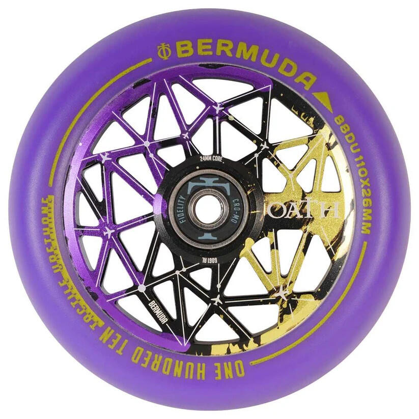 OATH Roue Bermuda 110mm Black Violet Jaune [x2] 2/6