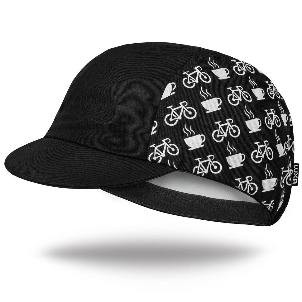 Czapeczka Bawełniana Rowerowa Pod Kask Unisex Luxa Coffee Ride Black