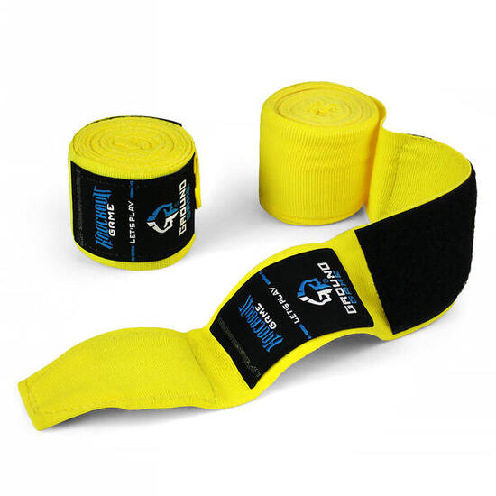 Bandaże bokserskie Ground Game Neon Żółte