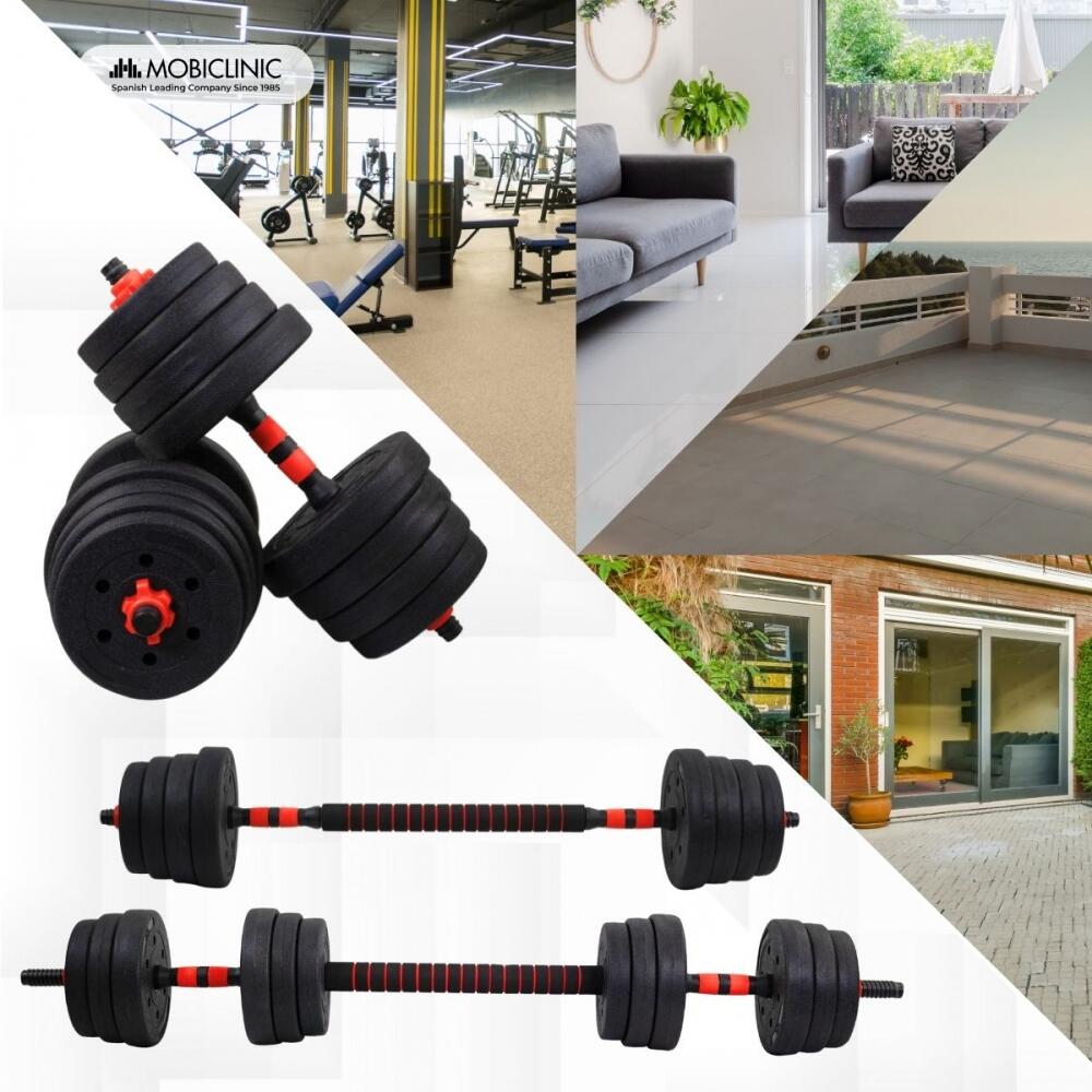 Paar 30 kg verstellbare Kurzhanteln Maxifit (51-135 cm) mit Zubehör 7/7