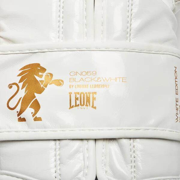 Gants Boxe d'Entraînement, MAT EDITION - Leone 1947 - 10 Oz - Blanc - Velcro 6/7