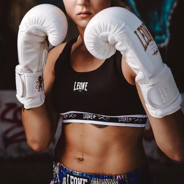 Gants Boxe d'Entraînement, MAT EDITION - Leone 1947 - 10 Oz - Blanc - Velcro 7/7