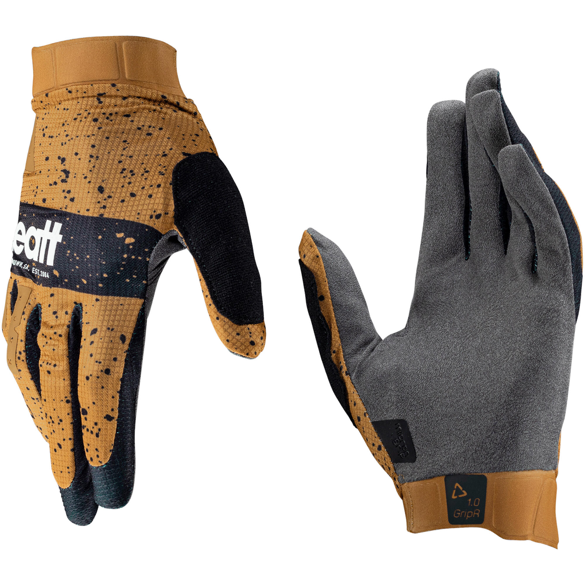 LEATT MTB-Handschuhe Gripr 1.0 mit nahtloser Handfläche aus MicronGrip Braun Herren