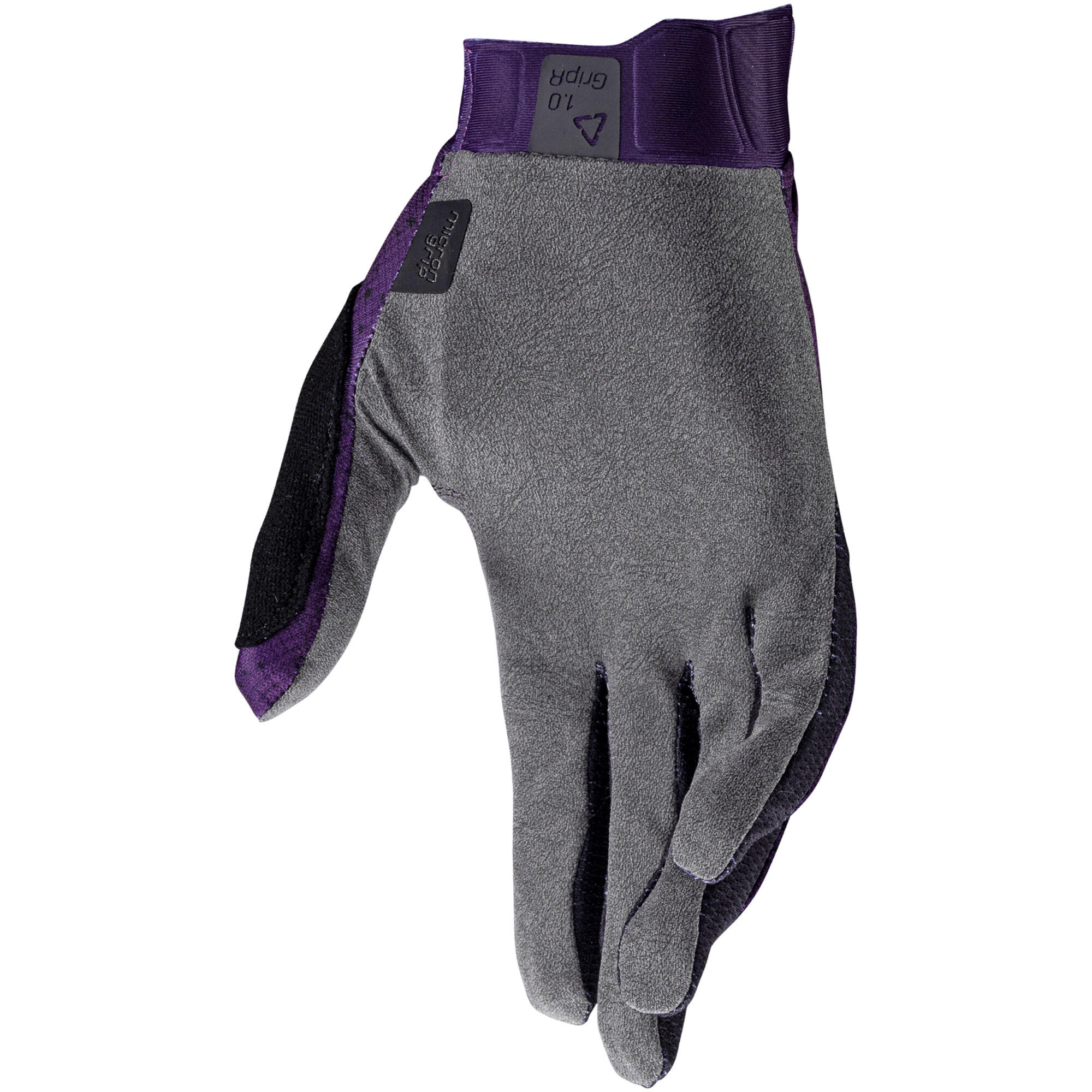 Guantes MTB Gripr 1.0 con palma MicronGrip sin costuras, morados, para hombre 3/5