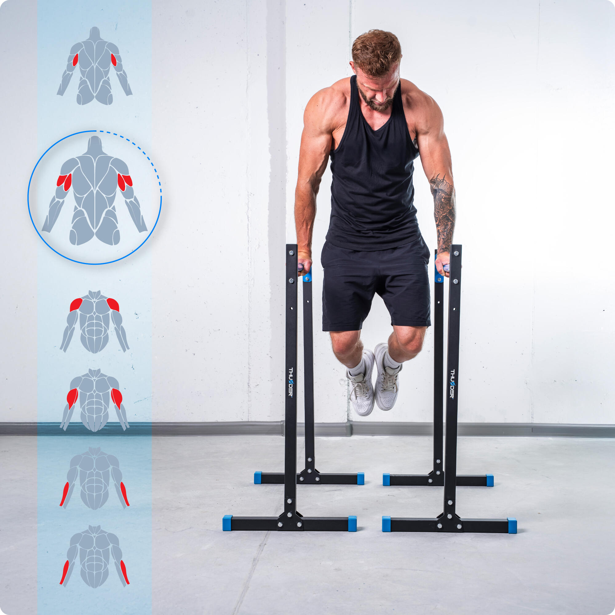 Barres de dips réglables DIPSY Thunder 4/7