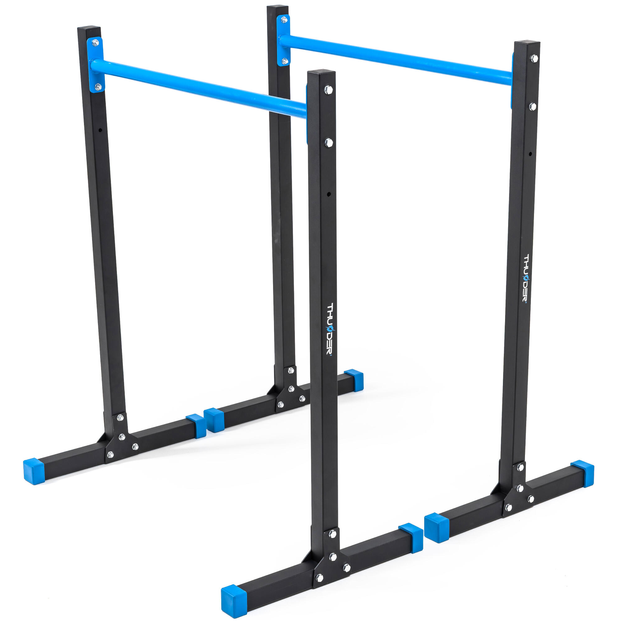 Thunder - Barres De Dips Réglables Dipsy Thunder - Barre À Dips - Bleu|gris - 16 Kg - Decathlon