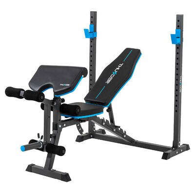 Thunder croul gewichtsbank met preacher curl en leg press