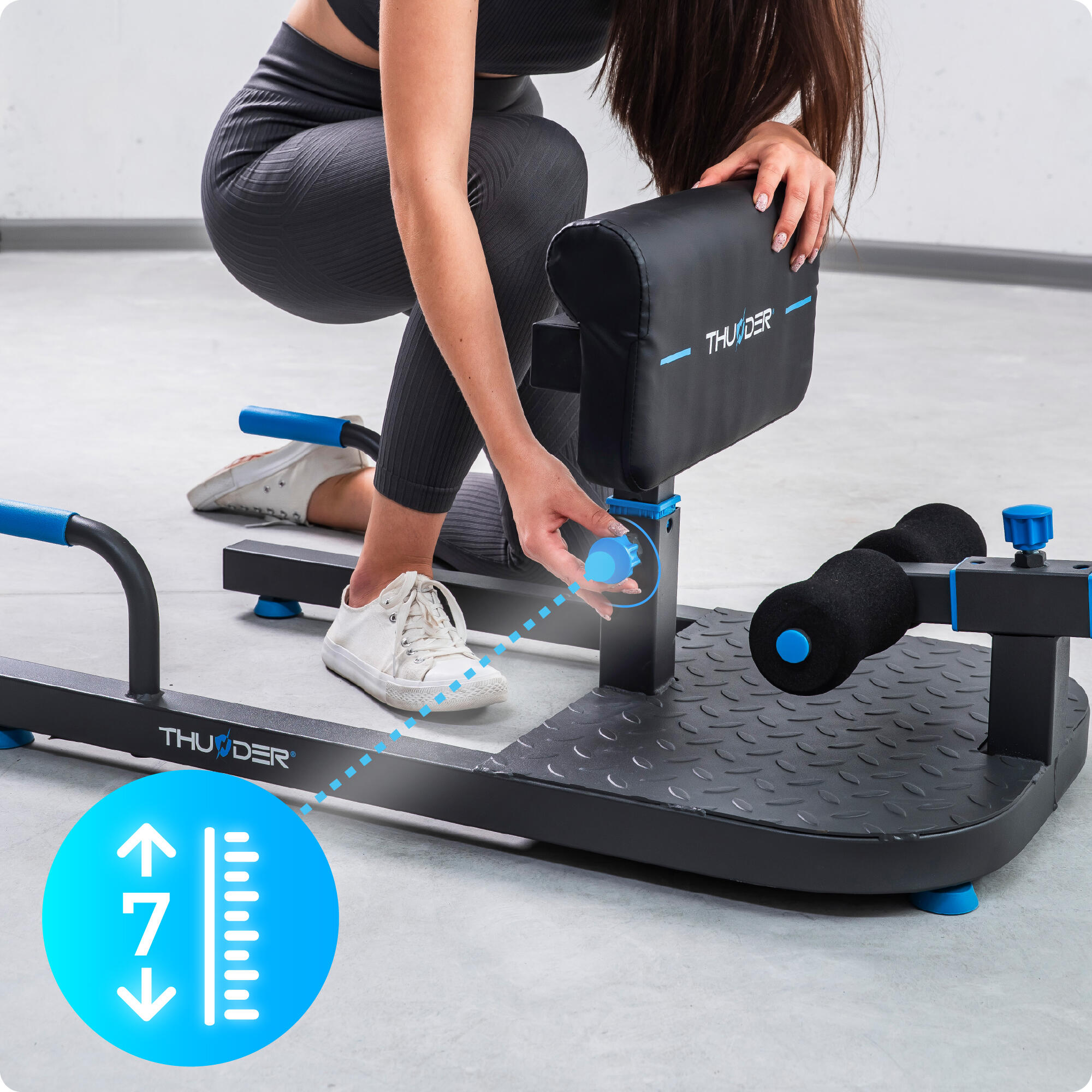Planche multifonctionnelle pour squats sissy Thunder TENZ 6/8