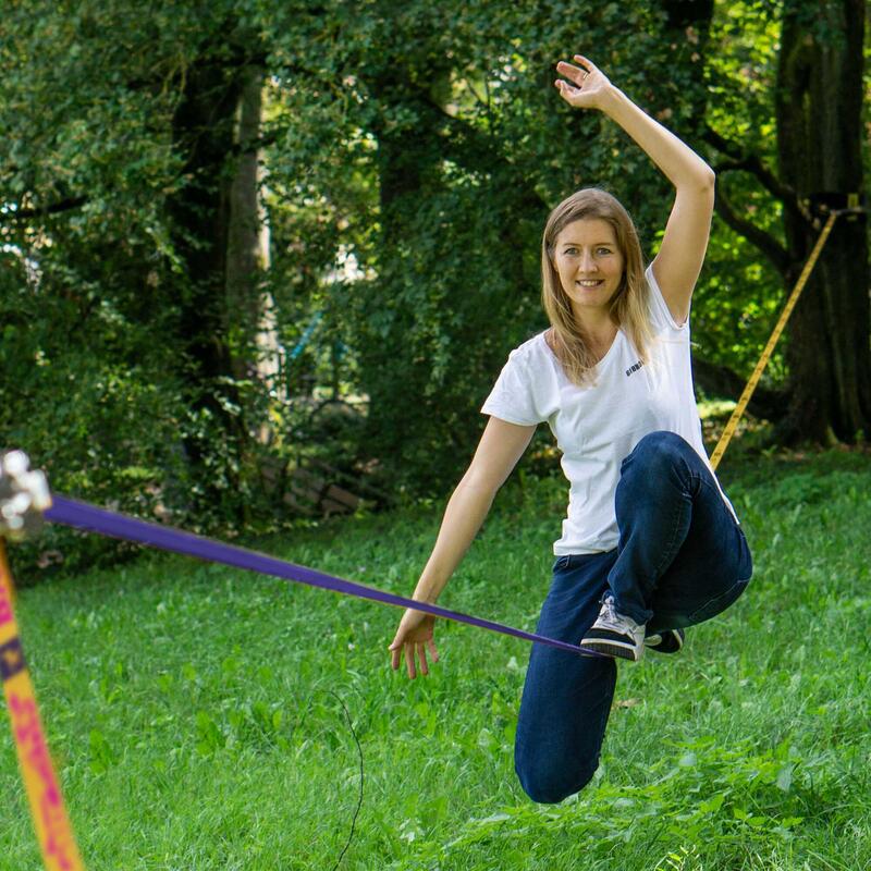 Slackline BANANALAMA met boombescherming - Slacklining - Geel