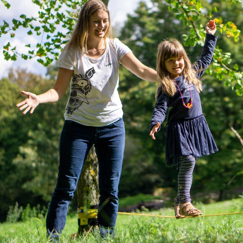 Slackline BANANALAMA met boombescherming - Slacklining - Geel