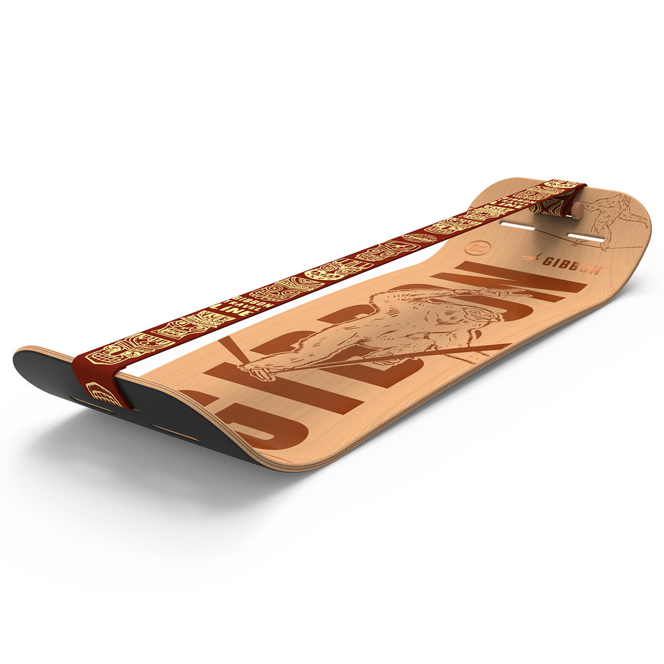GIBBON Prancha de equilíbrio Roots Rocker TravelLine Set (conjunto)