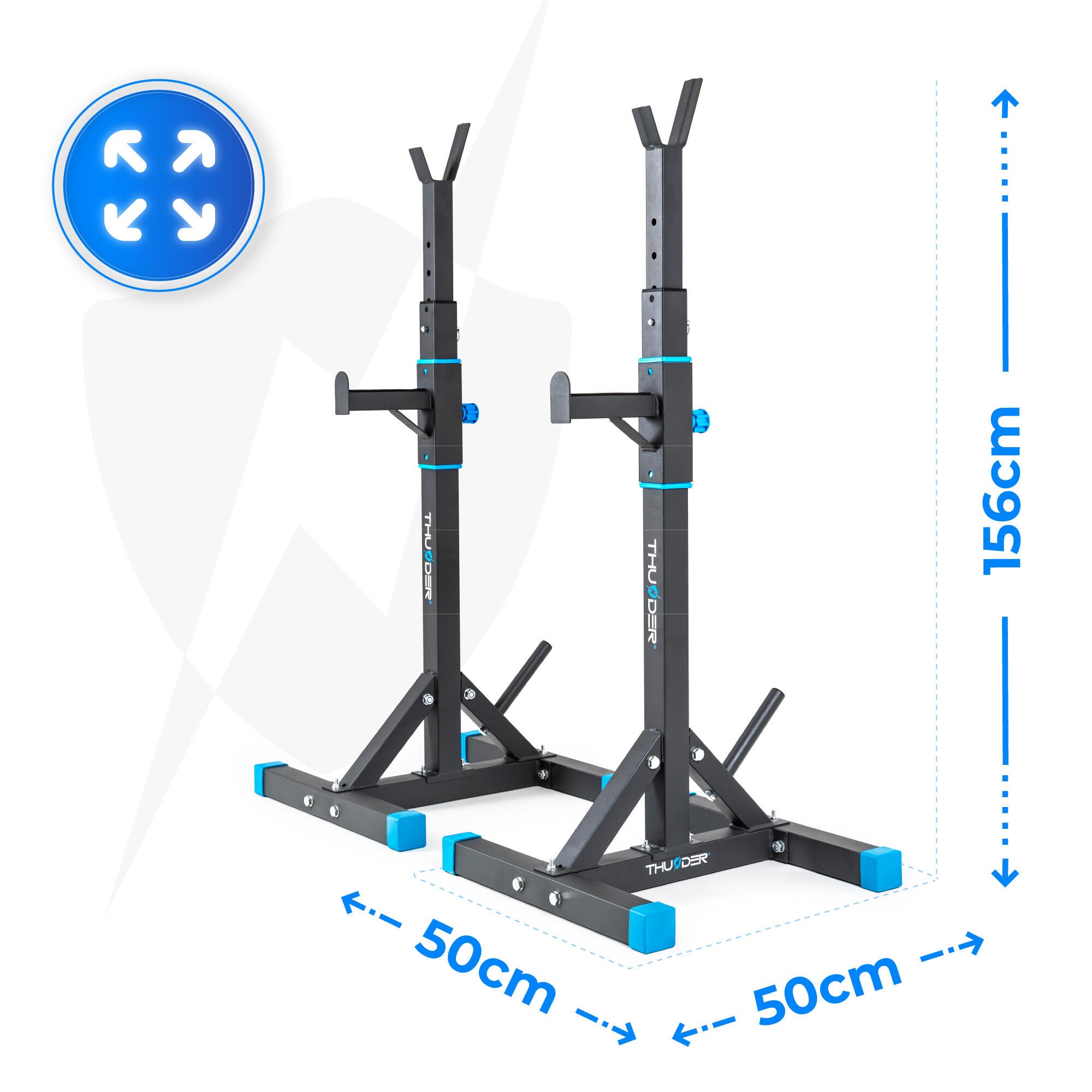 Soporte para barra PRESA ajustable para ejercicios Thunder 2/8