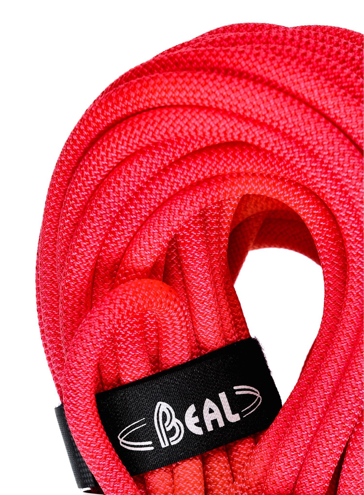 Corde Beal Zenith 9,5 mm 60 m rose légère compacte pour escalade simple 5/7