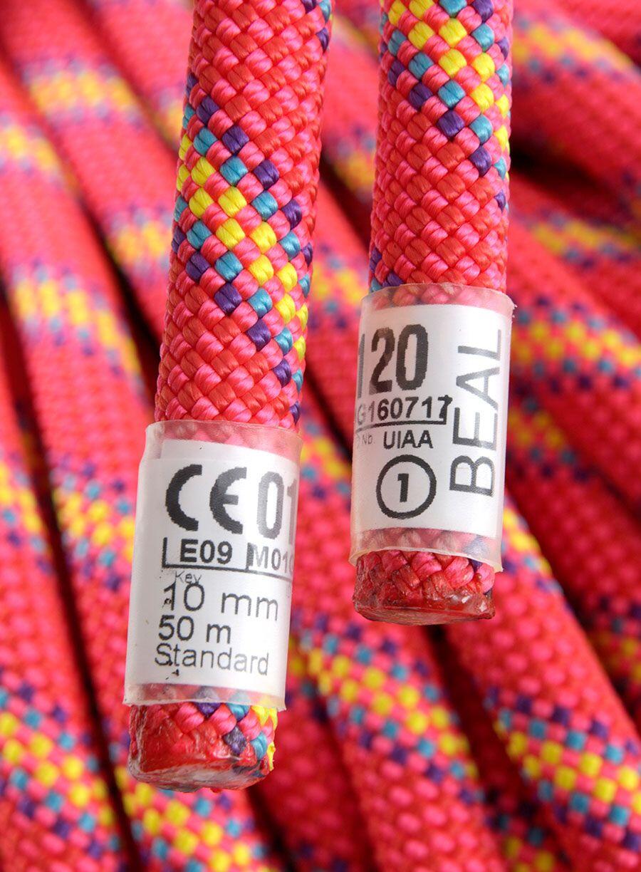Cuerda de escalada Beal Virus 10 mm 50 m rosa vivo dinámica y resistente 5/6