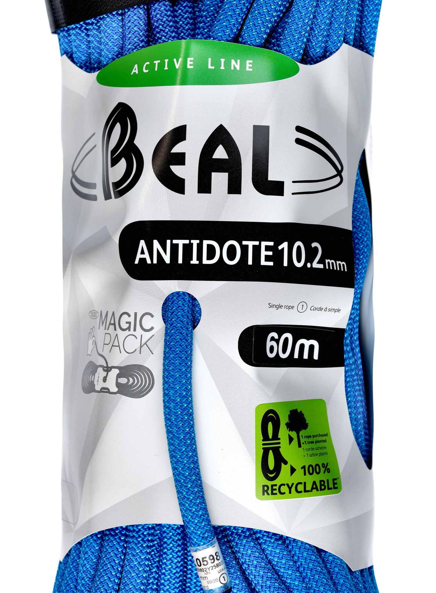 Corda da arrampicata Beal Antidote 10,2 mm 60 m EN 892 4/7