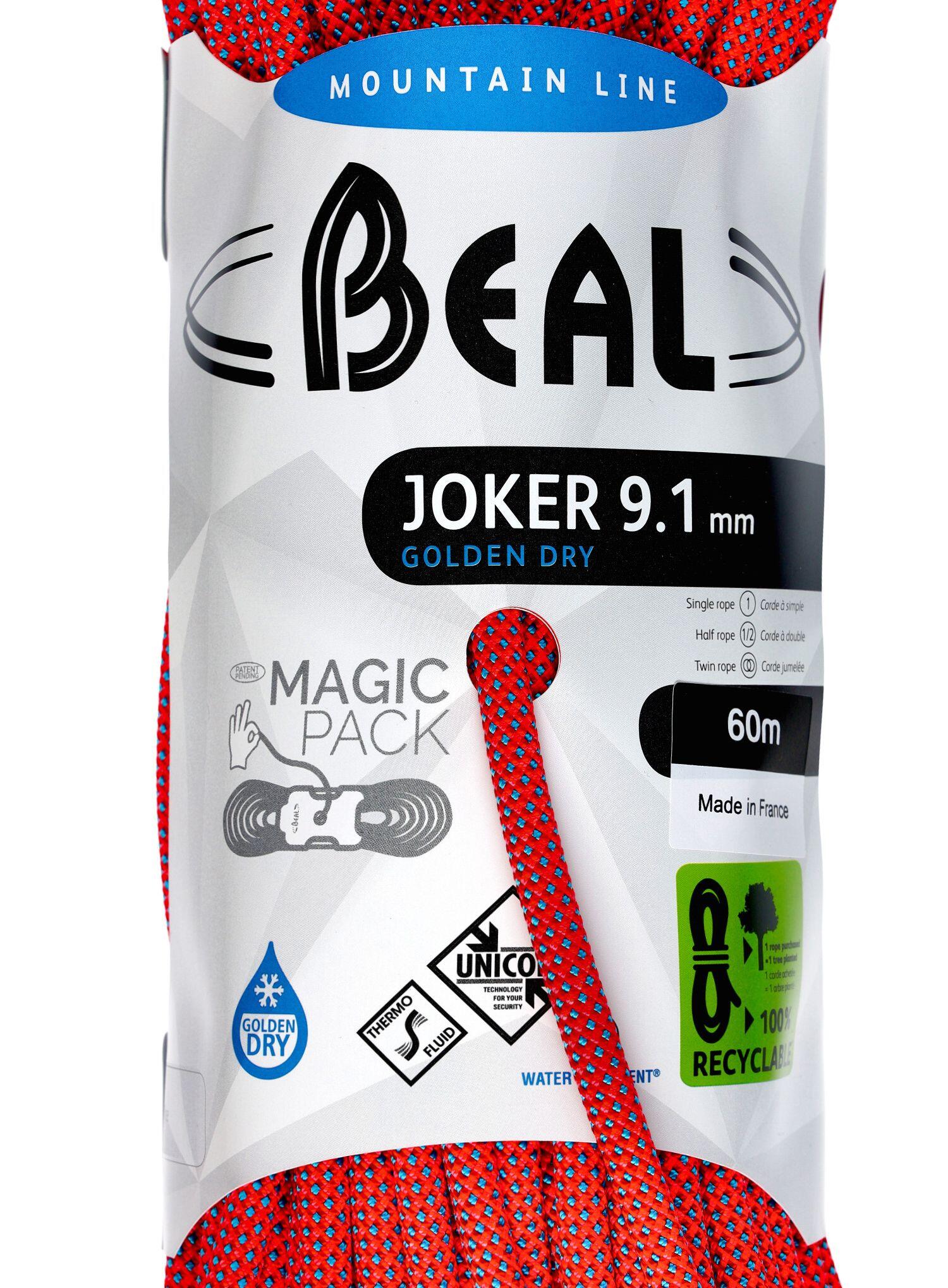 drei Normen Kletter-Seil Joker 9.1 mm Unicore Golden Dry orange 3/7