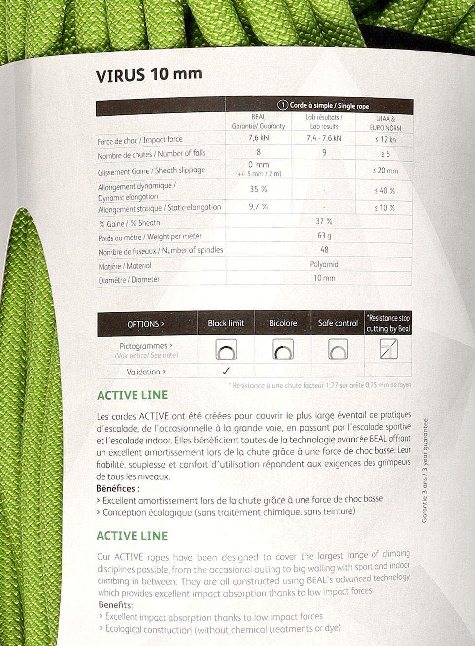 Kletterseil Virus 10Mm 60M 4/7